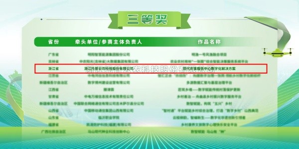 喜报丨桃子视频APP黄下载“现代农事服务中心数字化解决方案”荣获2025年全国数字乡村创新大赛三等奖